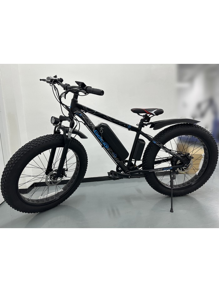 Gocio 26" × 4.0" Fat Tire Electric Bike, 48V 500W Electric Bicycles Snow Ebike 13Ah Removable Battery, 19Mph/ 50Miles, 7-Speed Gear, Adults E Bike Electric Snow Beach Mountain Bike