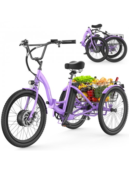 Gocio Electric Tricycle for Adults, Peak 500W Moto...