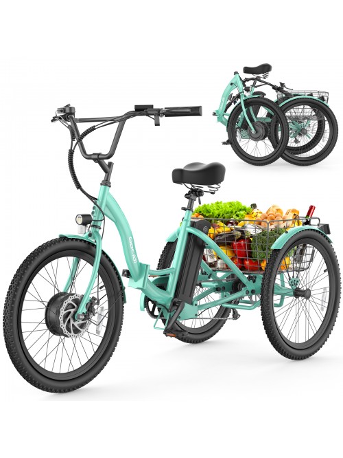 Gocio Electric Tricycle for Adults, Peak 500W Moto...